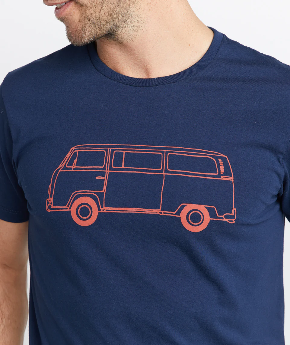 Bus Tee in True Navy