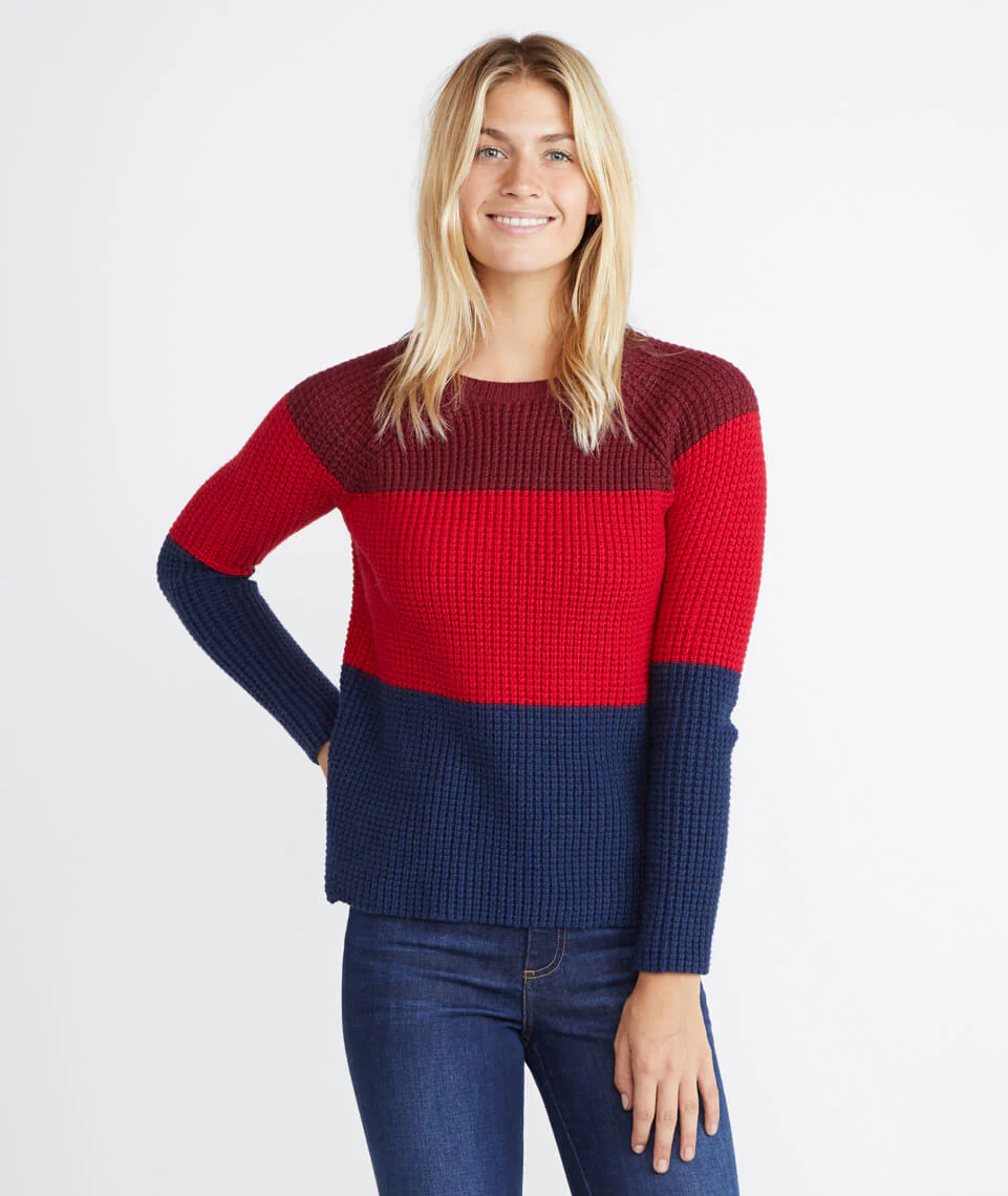 Delaney Pullover in Block Stripe