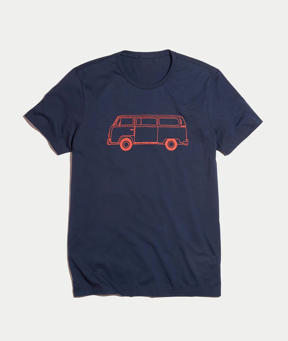 Bus Tee in True Navy