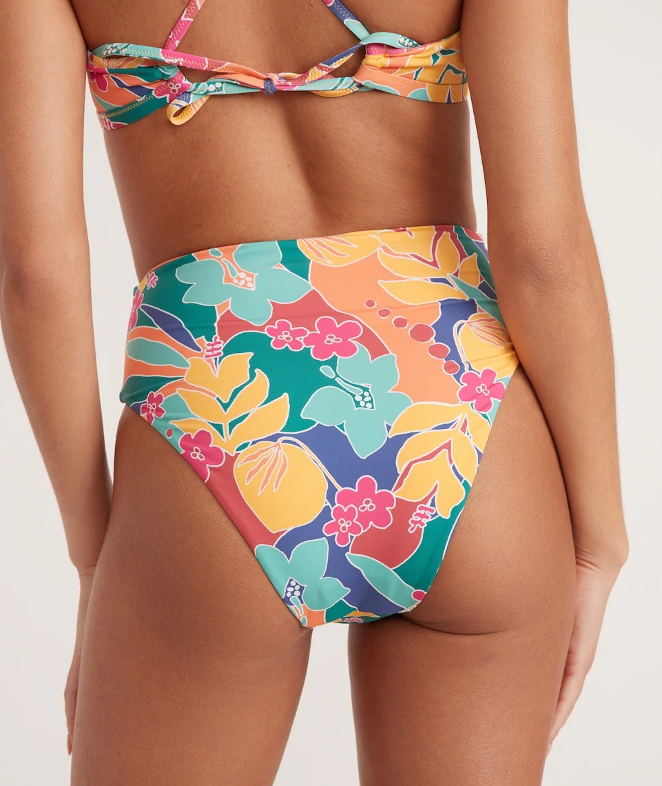 Full Cut Bikini Bottom in Hibiscus Floral