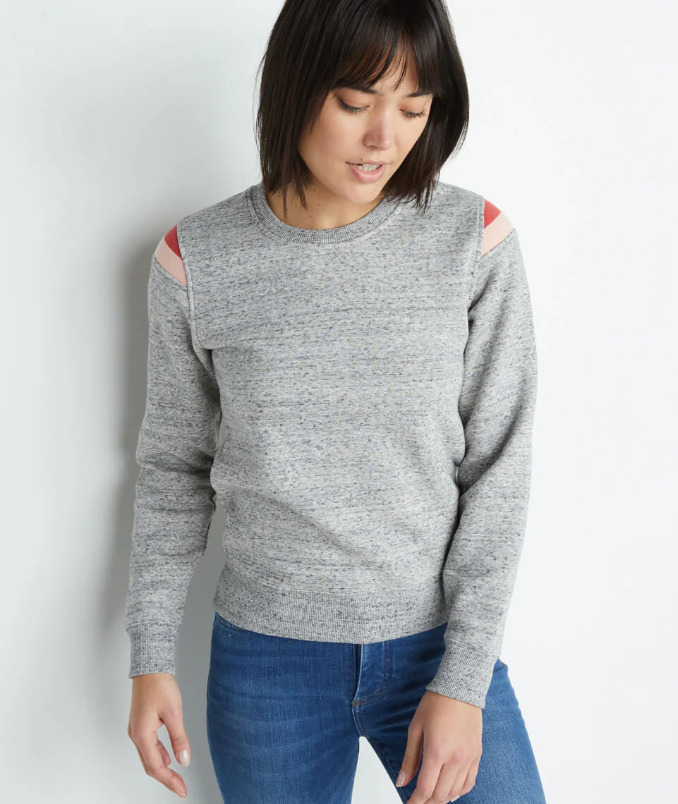 Banks Crewneck in Light Heather Grey