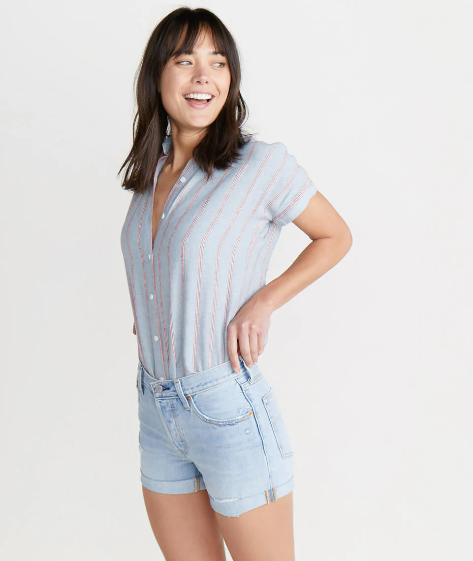 Levi's 501 Long Short in North Beach Blues