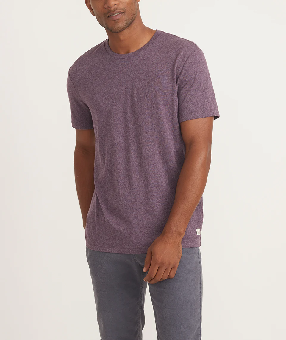 Signature Crew Tee in Heather Purple