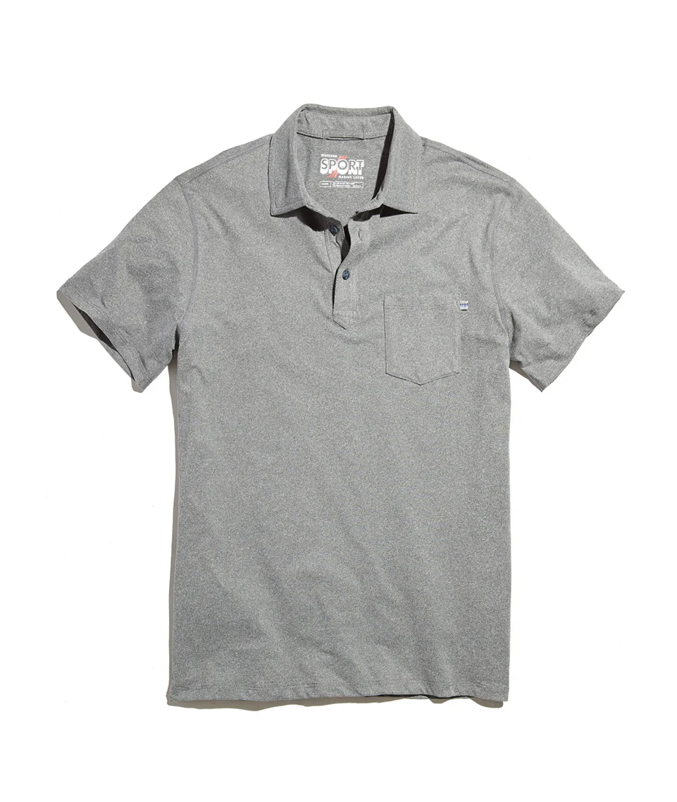 Palmer Sport Polo in Heather Grey