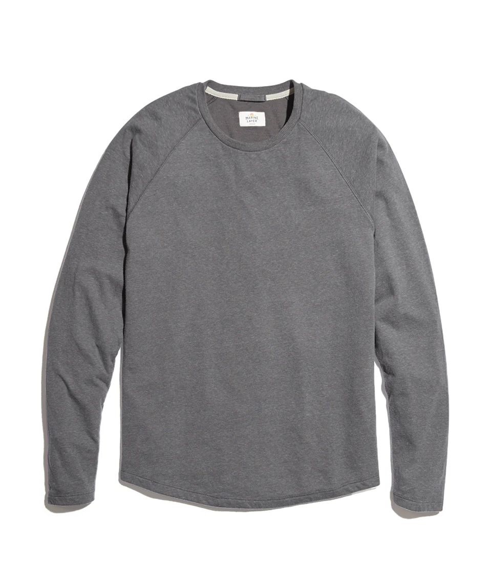 Double Knit Baseball Raglan in Pirate Black