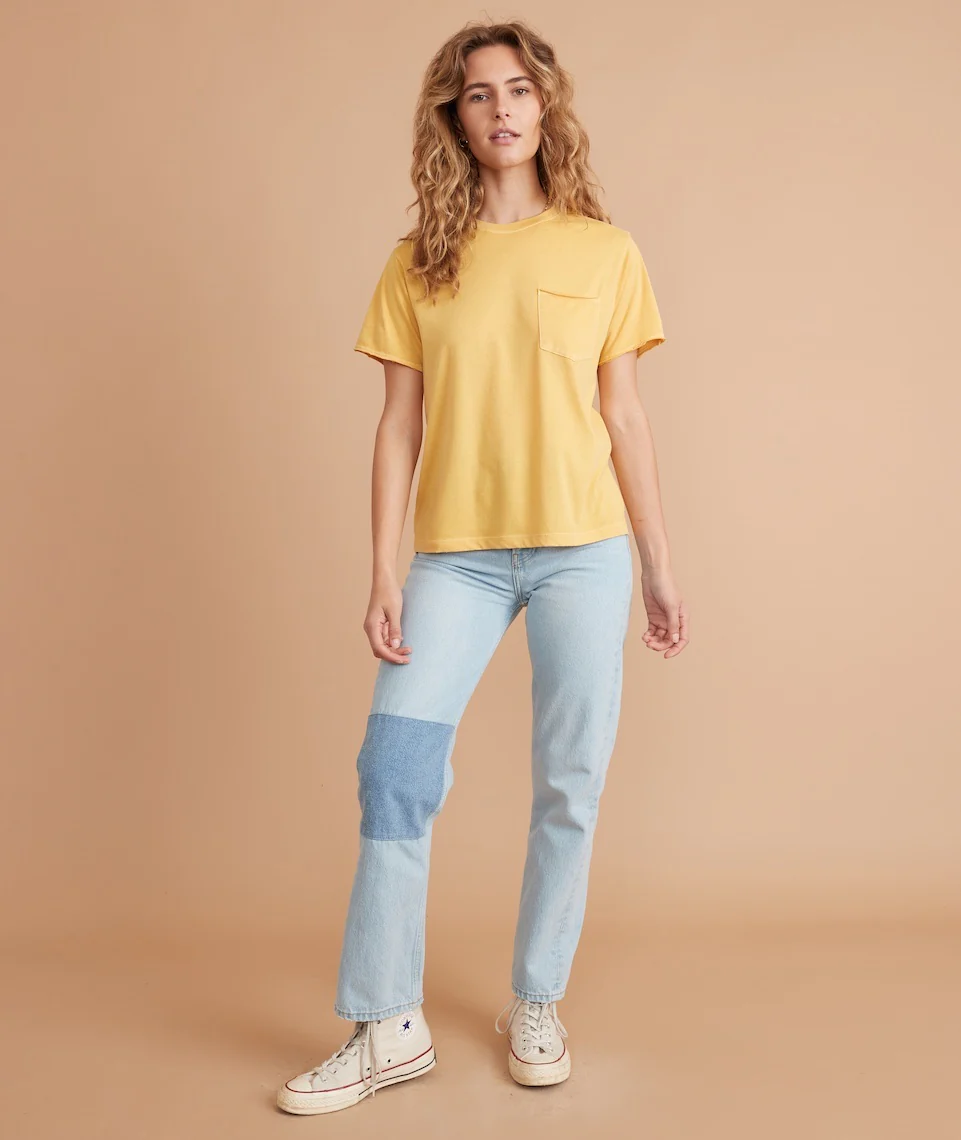 Boyfriend Crew Tee in Ochre