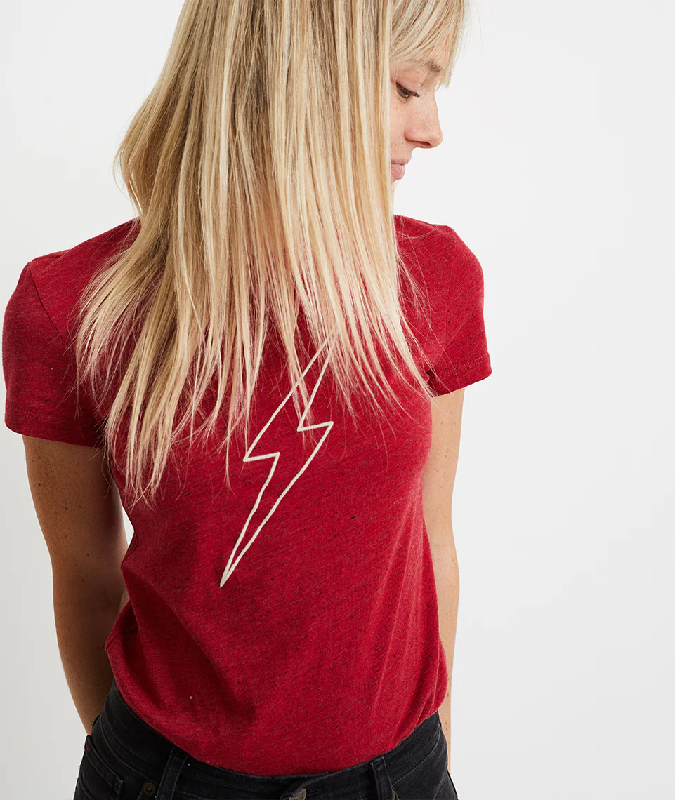 Electric Graphic Tee in Biking Red