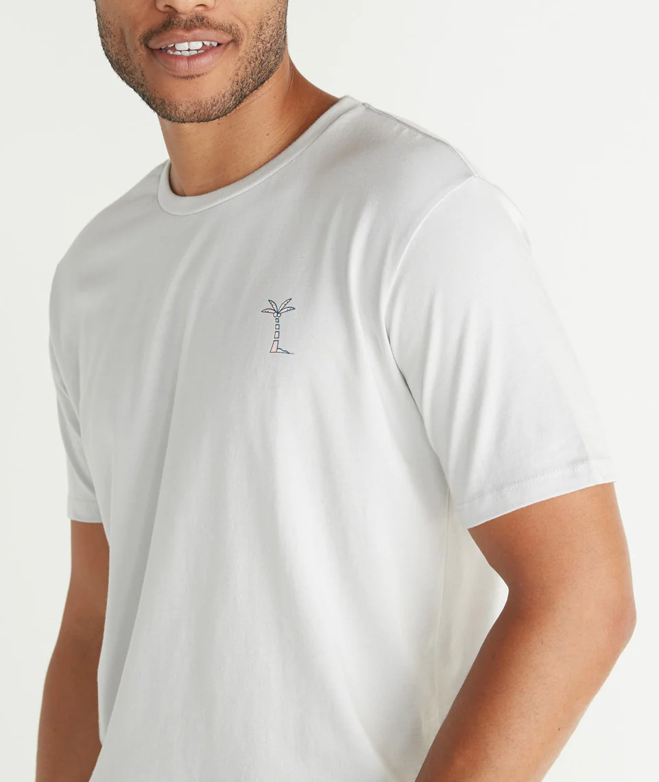 Palm Party Graphic Tee - Light Slate