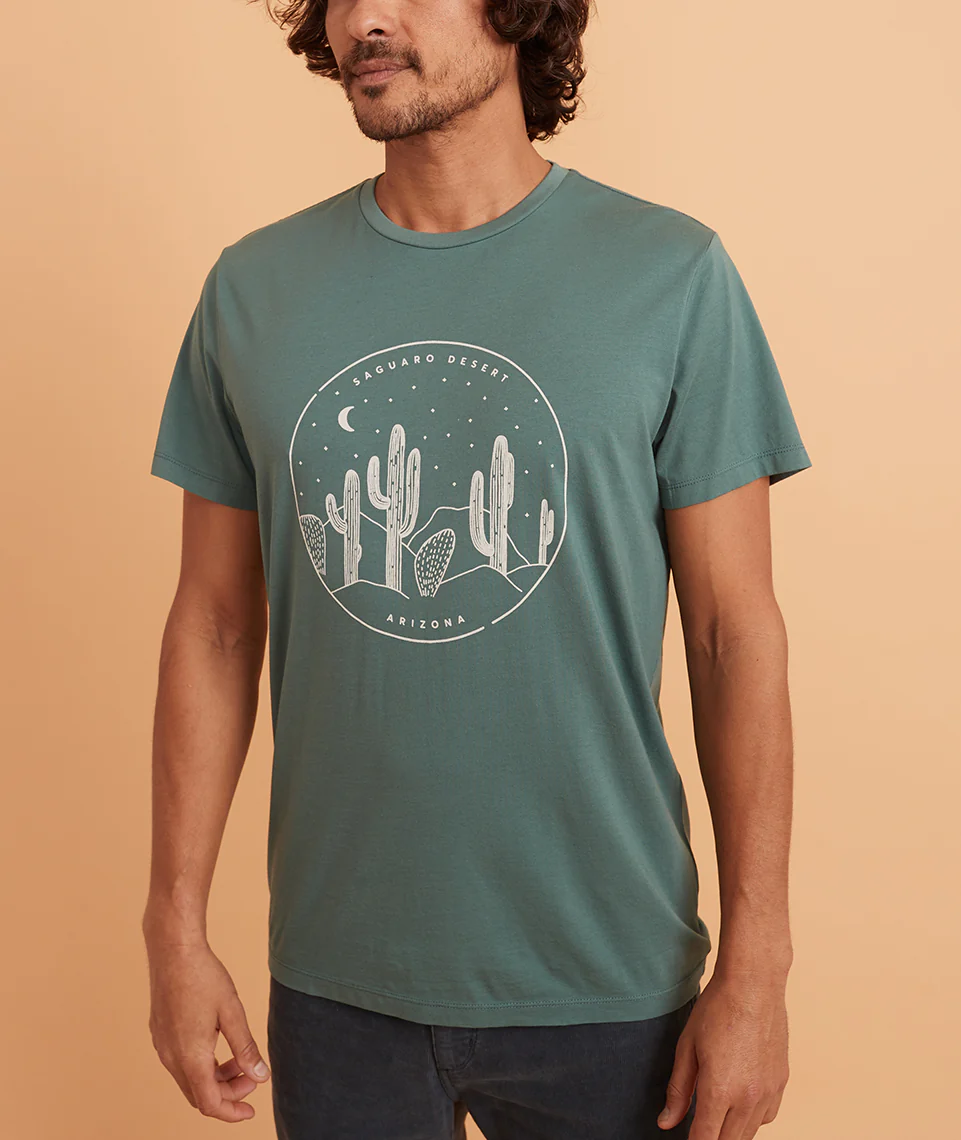 Signature Crew Tee in Mallard Saguaro
