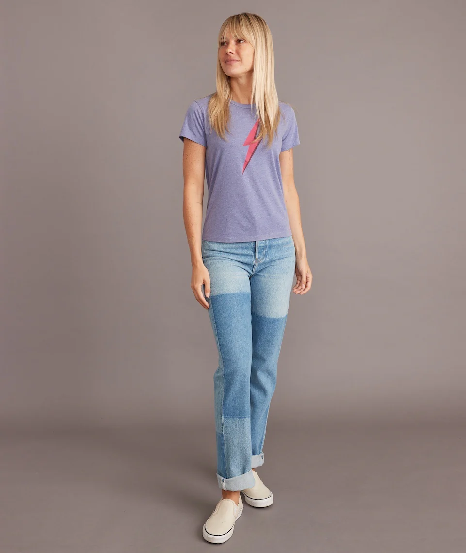 Lightning Bolt Classic Crew Tee in Spectrum Blue