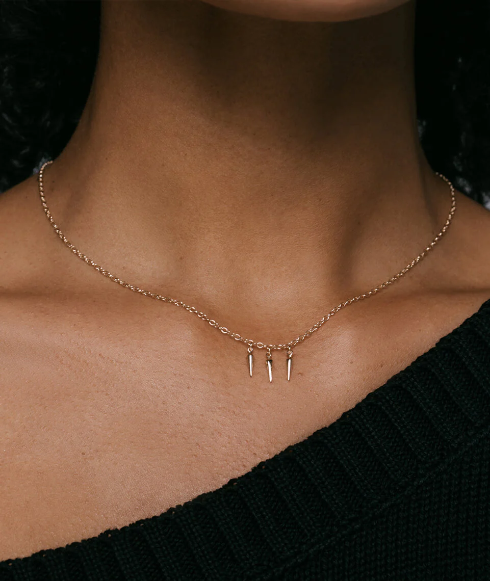 Kris Nations 3 Petite Spike Necklace