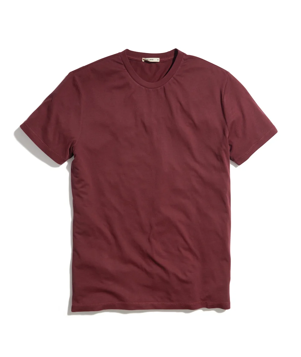 Signature Crew Tee in Tawny Port