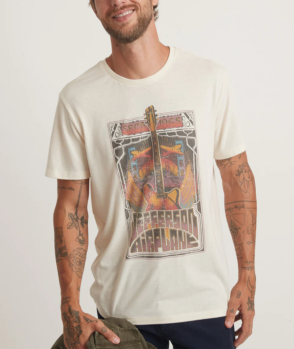 Jefferson Airplane Unisex Tee in Natural