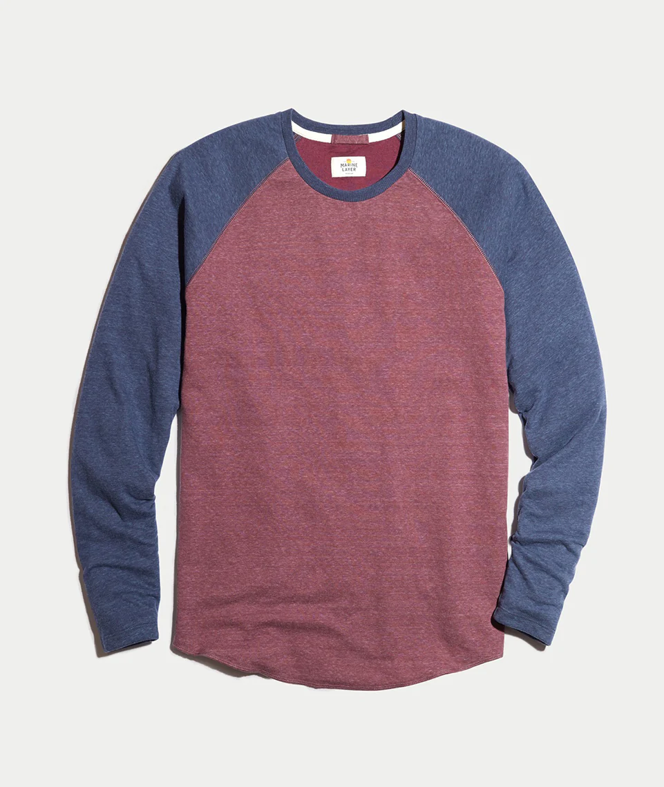 Double Knit Baseball Raglan in Port Royal