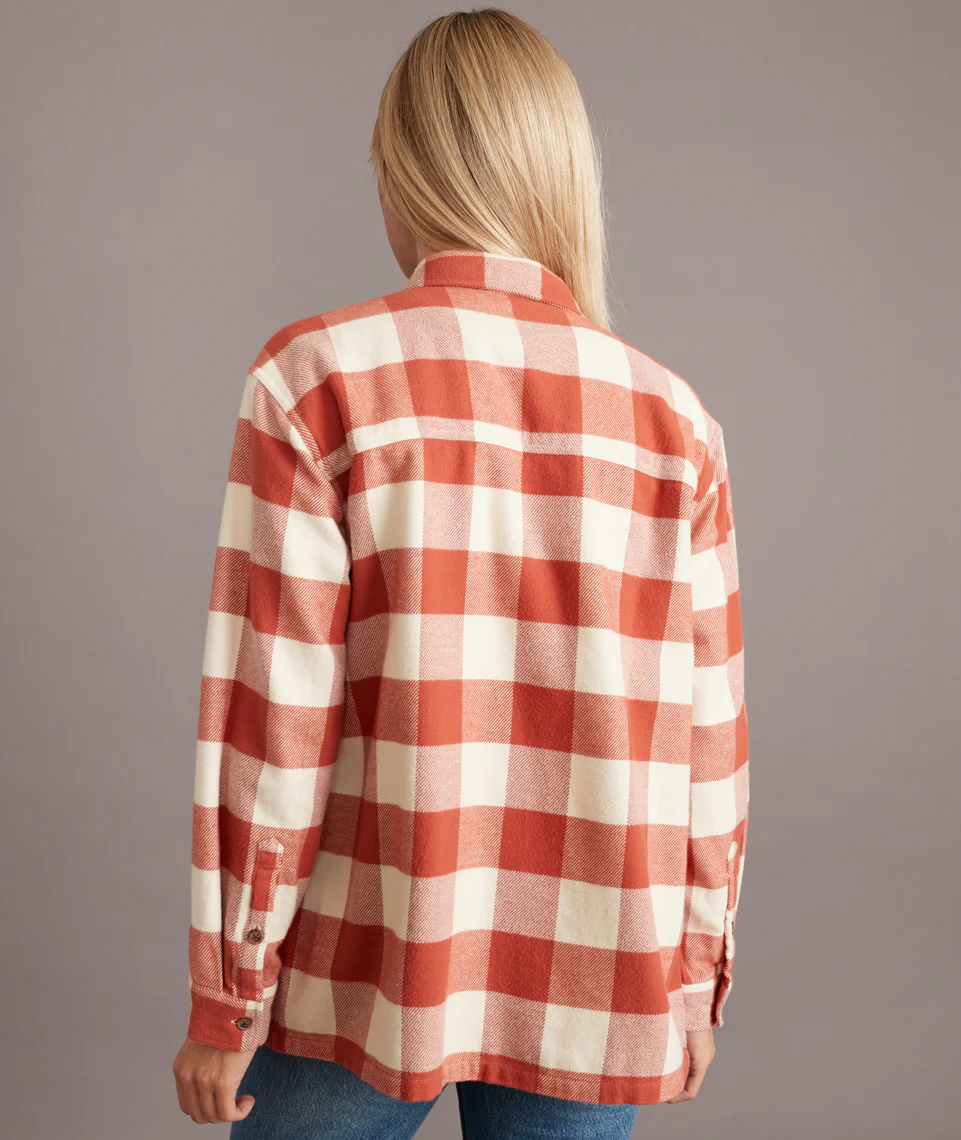 Riley Overshirt in Rust/Cream