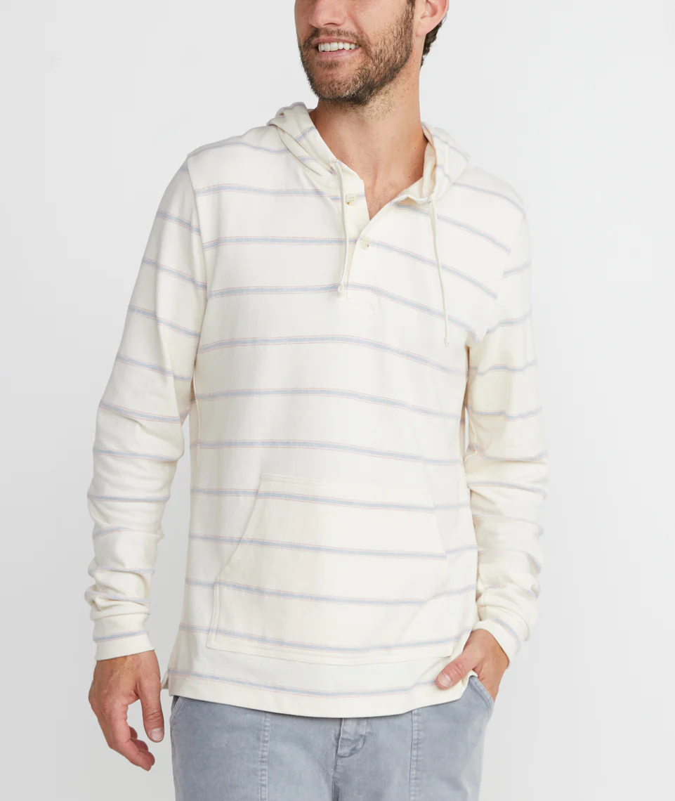 Beach Hoodie in Natural Stripe