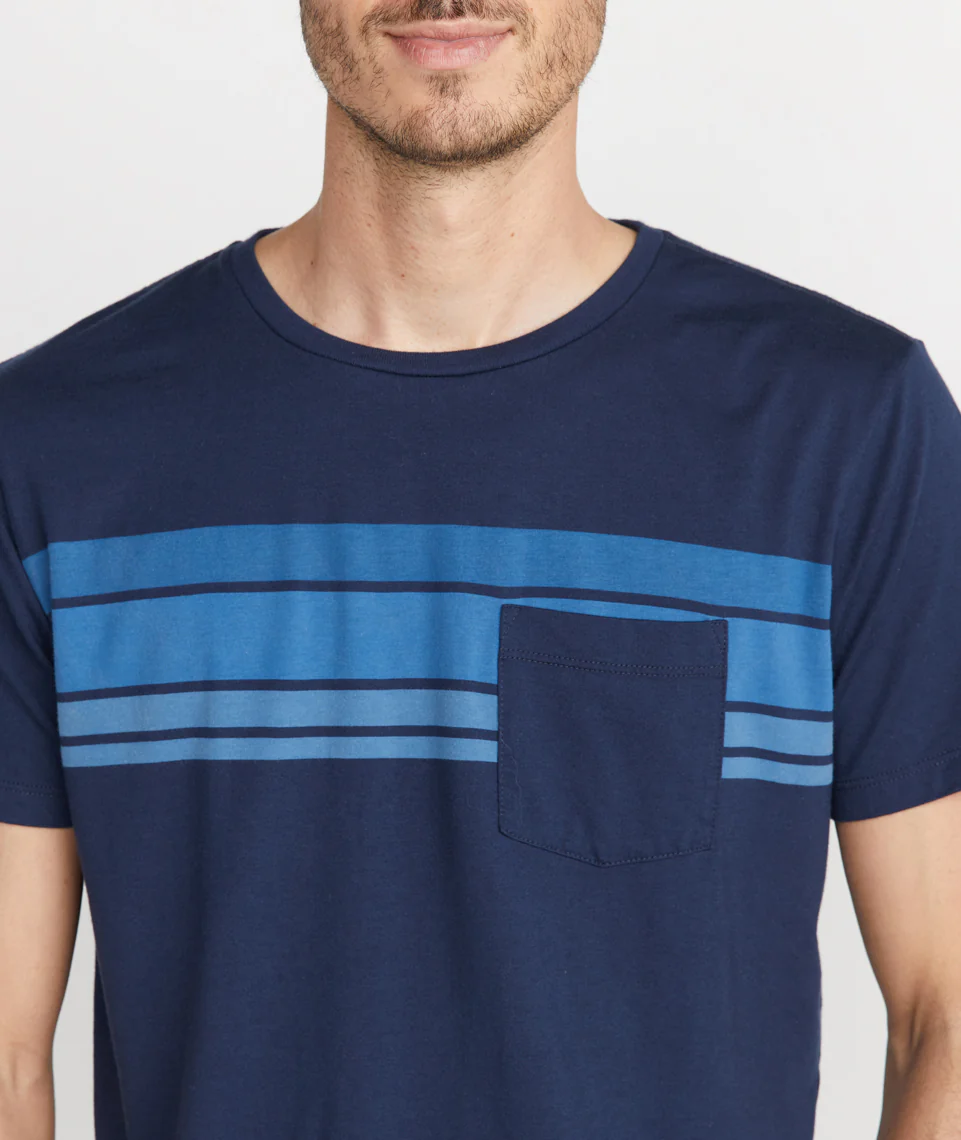 Sunset Stripe Pocket Tee