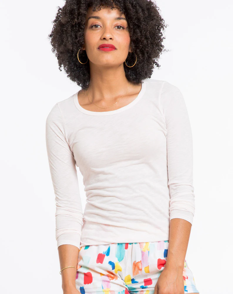 Hi-Low Crewneck - Rose Water