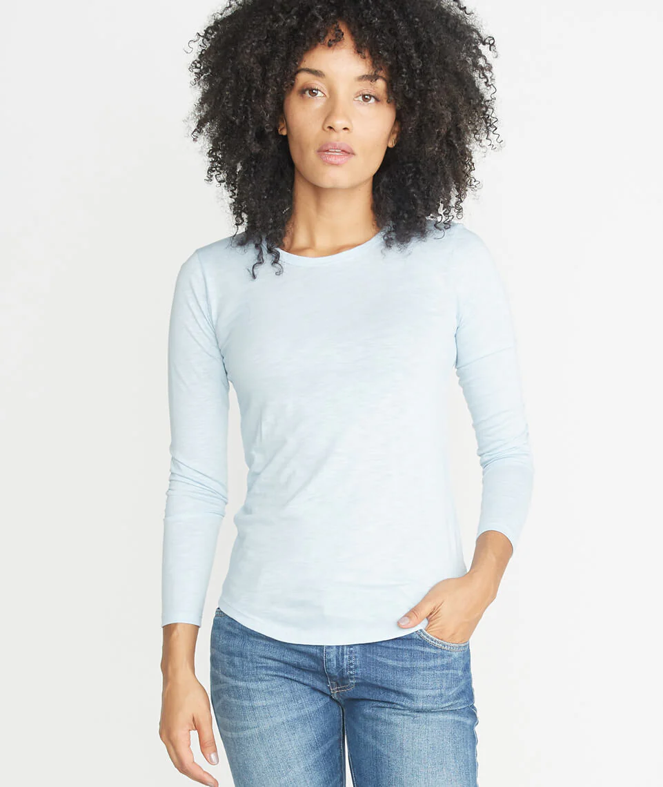 Clover Saddle Longsleeve in Carolina Blue