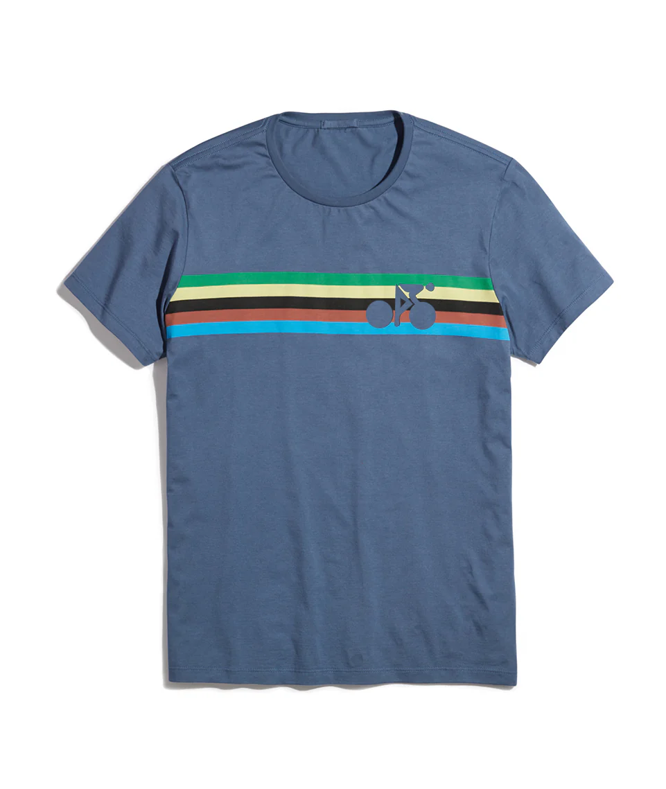 Biker Tee in Vintage Indigo