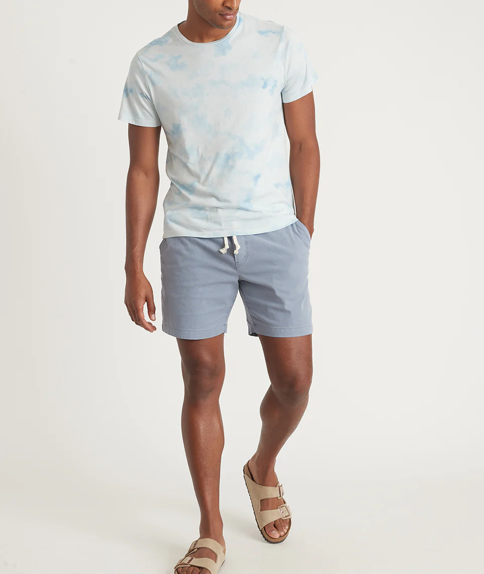 Signature Crew Tee in Cloud Tie Dye