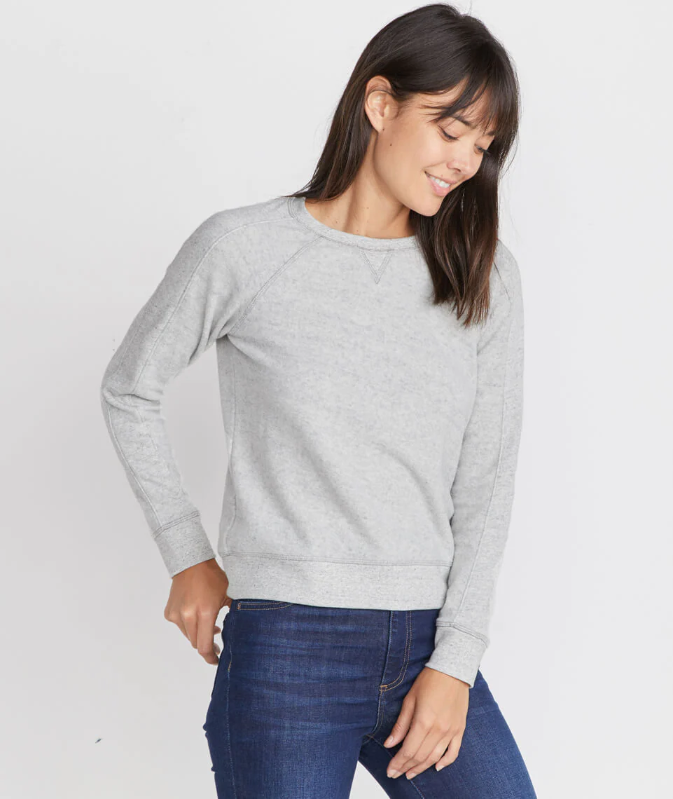 Varsity Raglan in Light Heather Grey