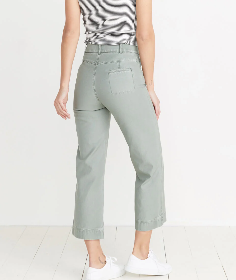 Bridget Wide Leg Pant in Faded Sage