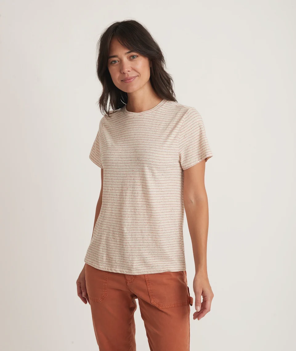 Classic Crew Tee in Confetti Stripe