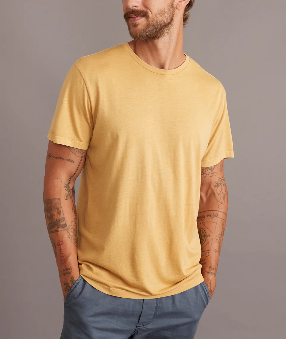 Signature Crew Tee in Faded Ochre