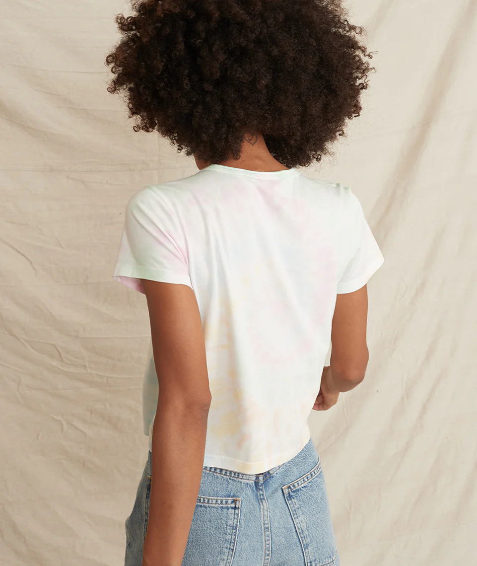 Crop Pocket Tee in Tie Dye