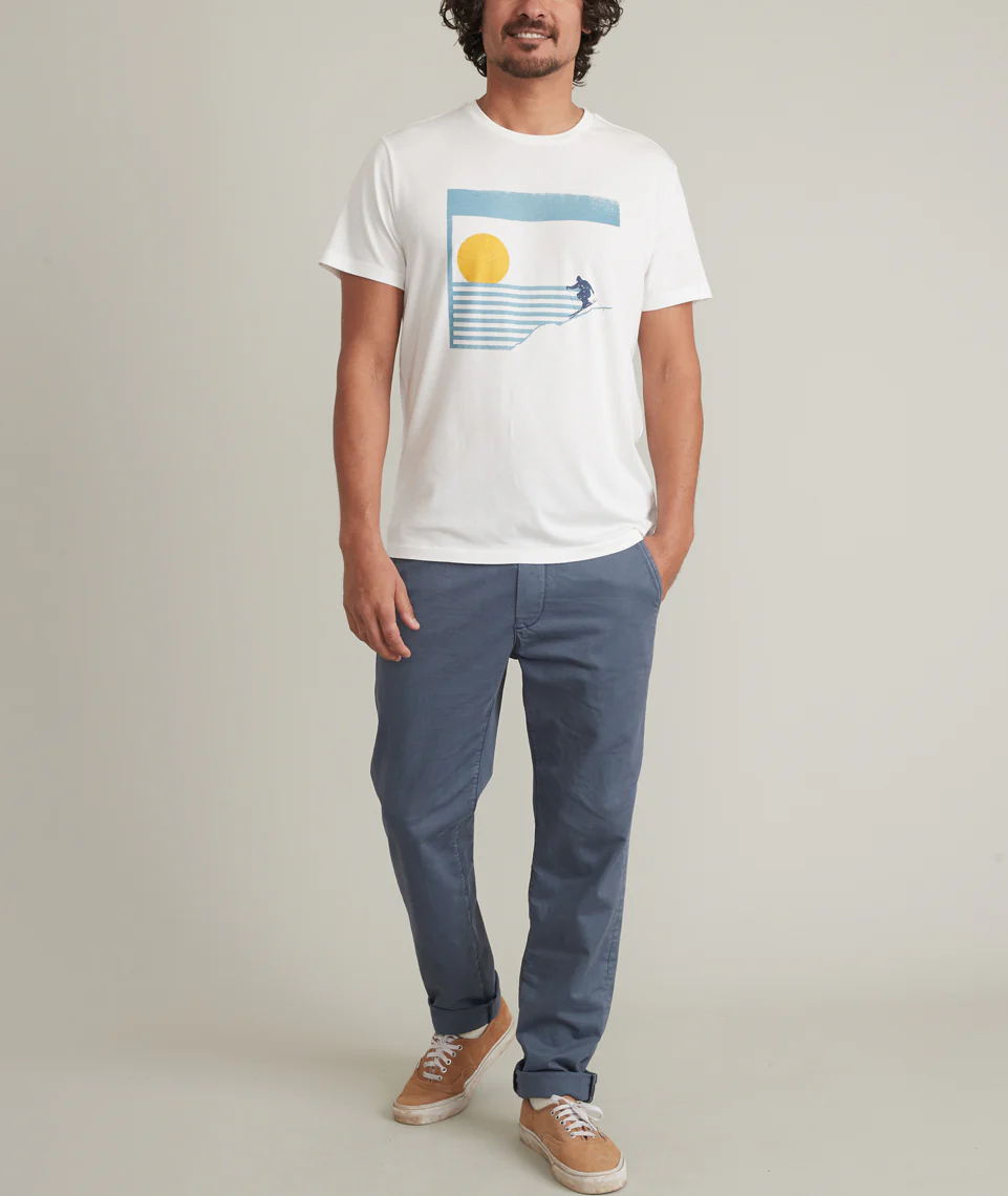 Signature Crew Graphic Tee in Natural