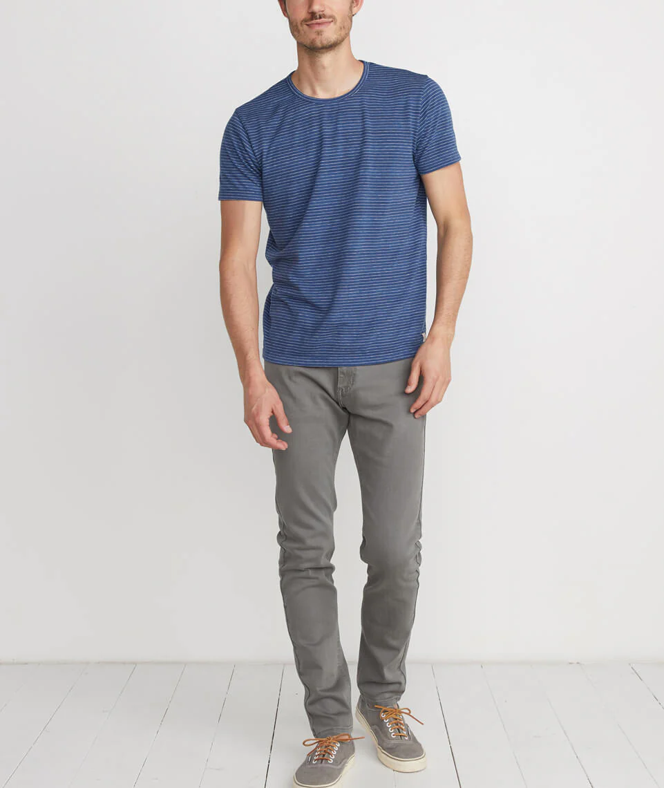 Signature Crewneck in Navy Stripe