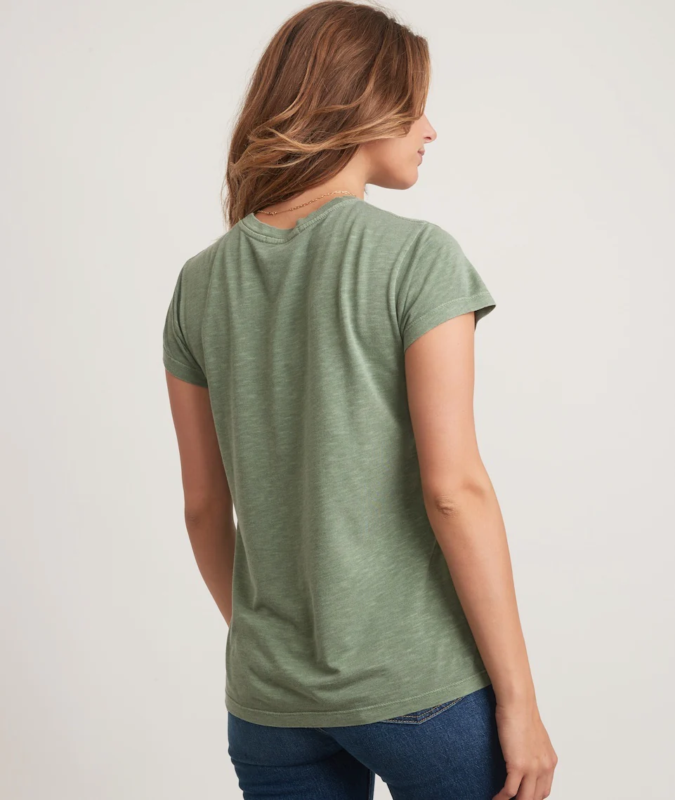 Swing Crew Tee in Garden Green