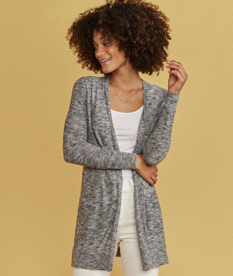 Nantucket Cardigan in Oatmeal Heather