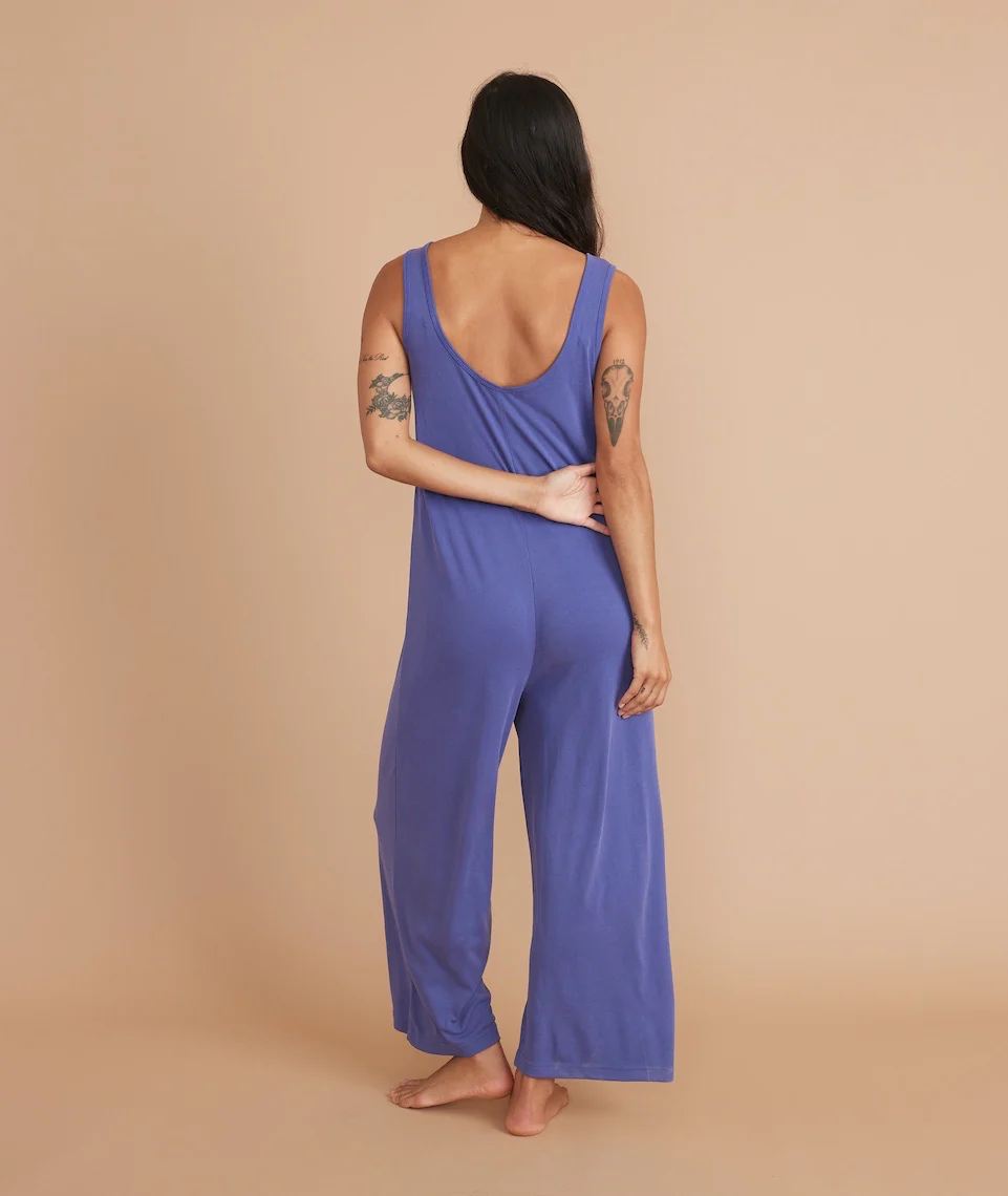 Luxe Rib Jumpsuit in Orient Blue
