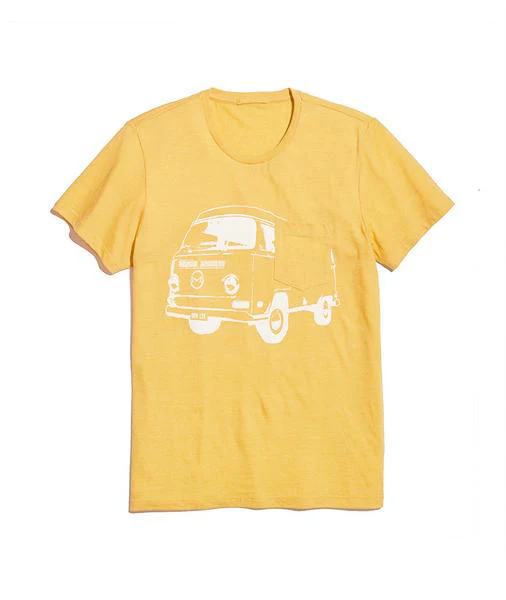 Bus Pocket Tee in Yellow Ochre