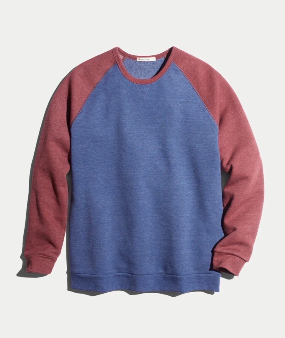 Nolan Crewneck in Deep Denim/Syrah