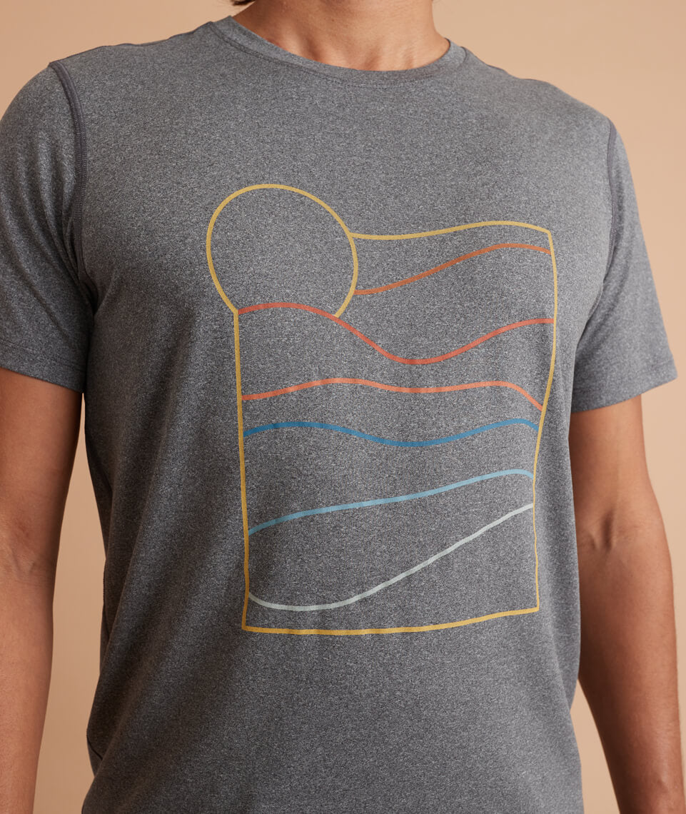 Sport Crew Graphic Tee in Anthracite