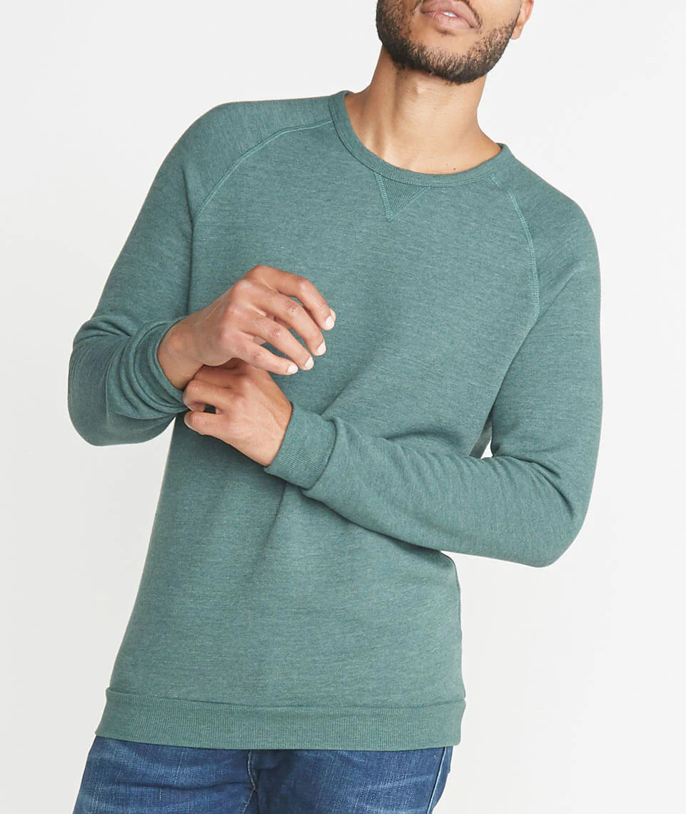 Nolan Crewneck in Forest Green