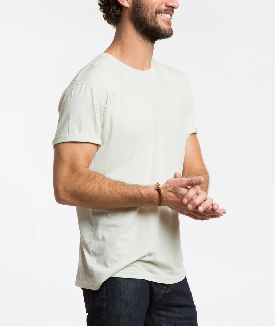 Signature Pigment Dye Crewneck - Bleached Aqua