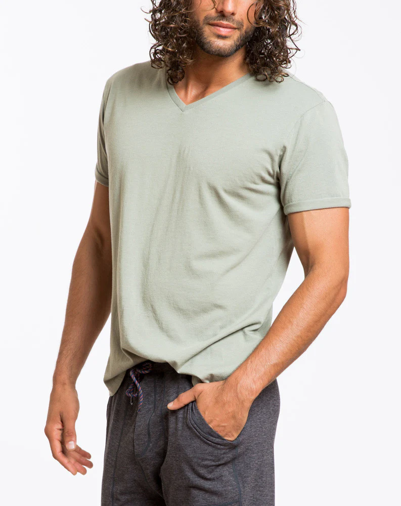 Signature V-neck - Sea Spray