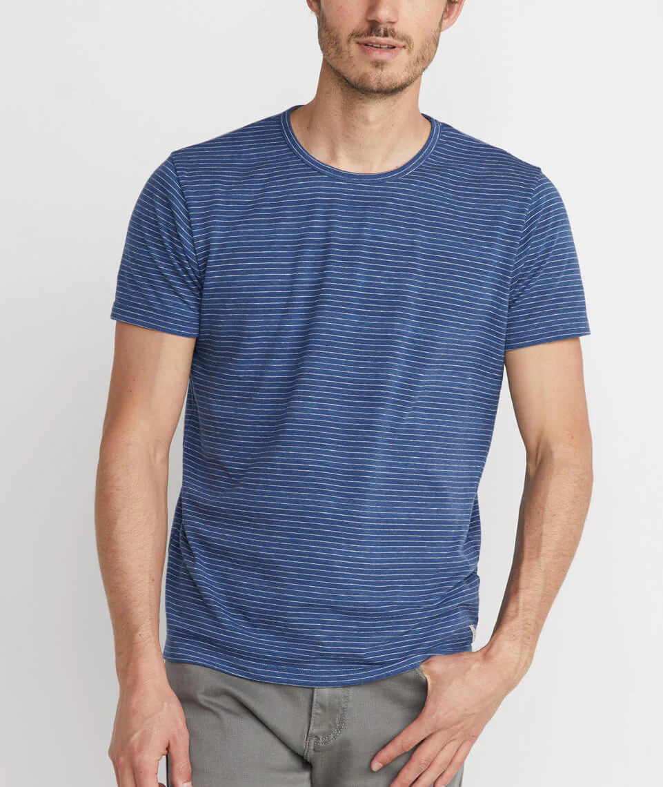 Signature Crewneck in Navy Stripe