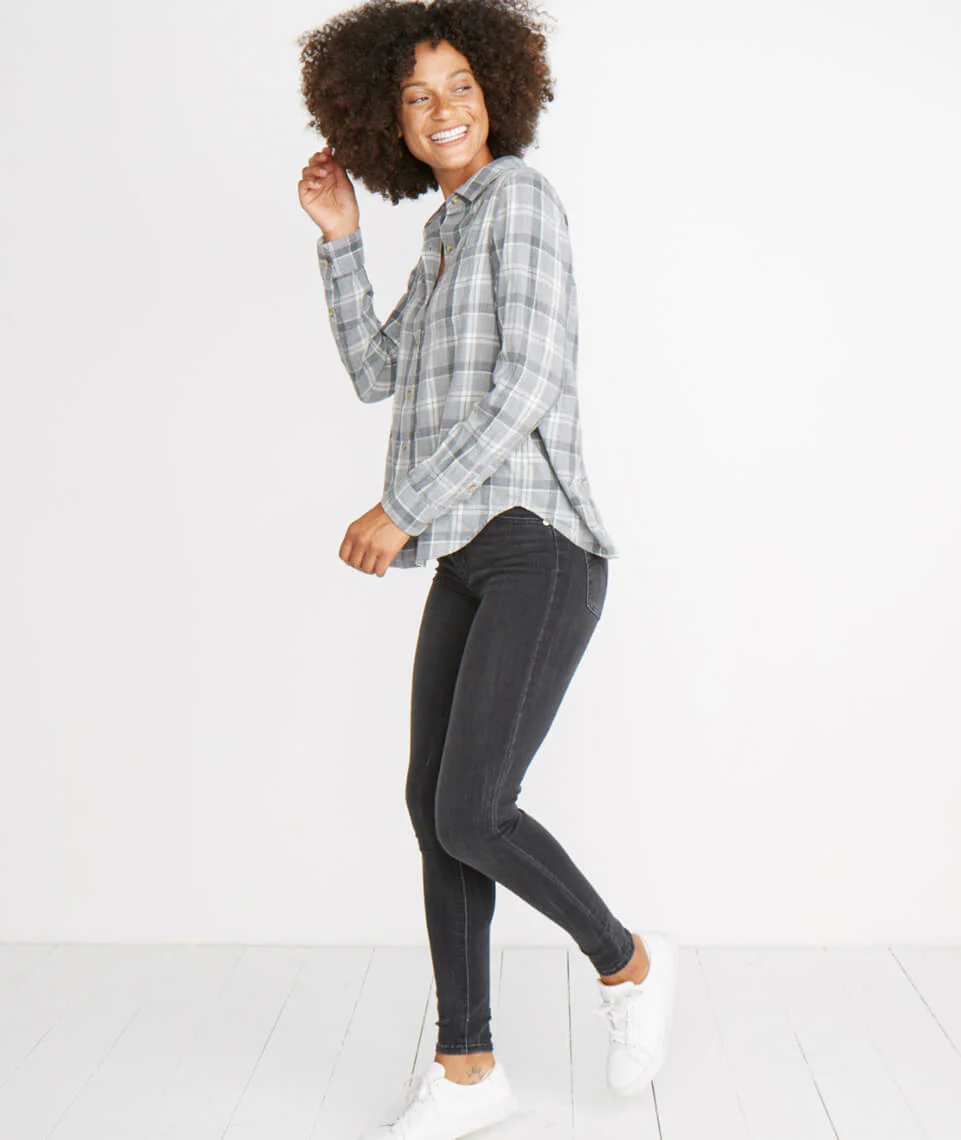 Meadow Button Down in Grey