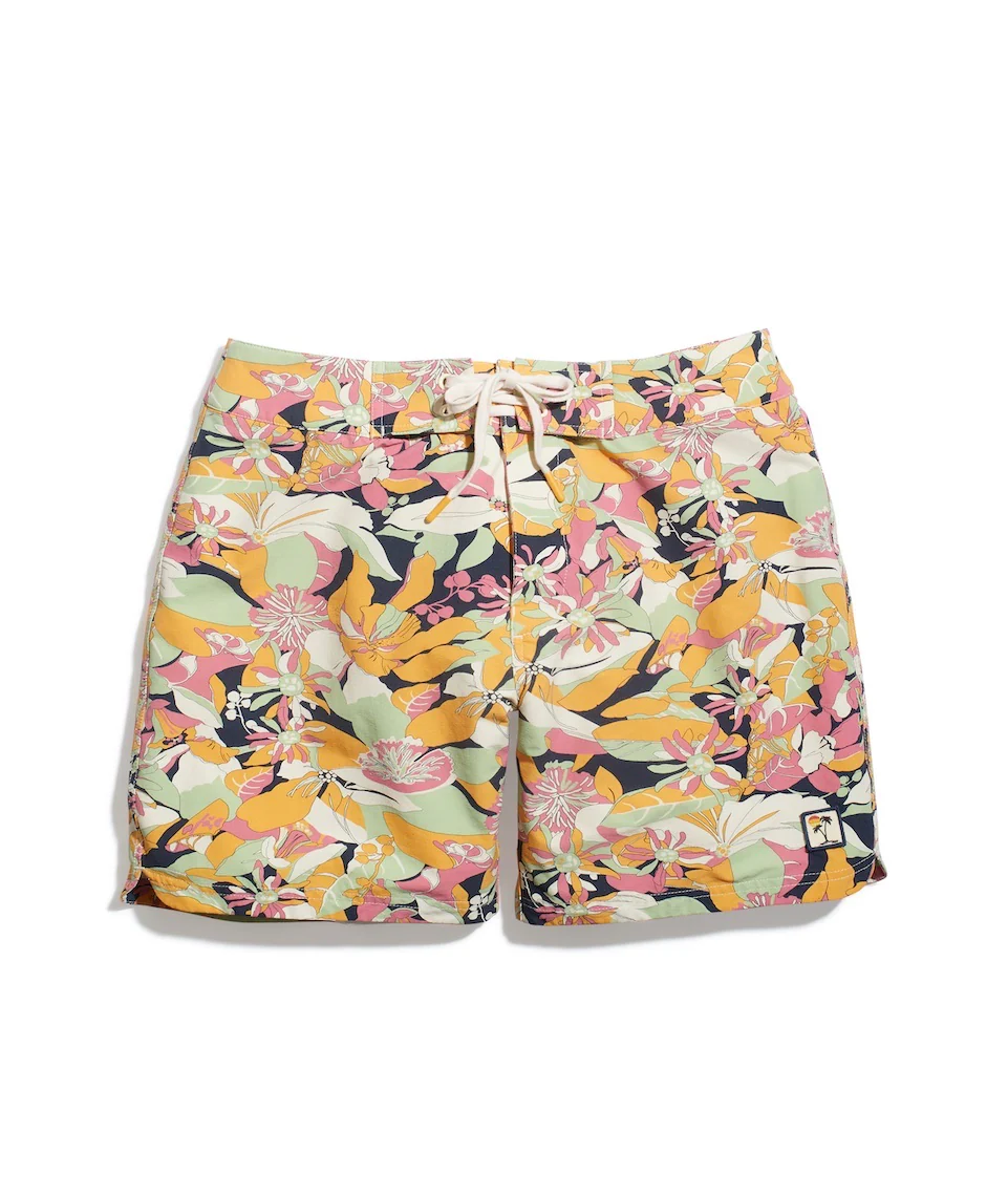 Coronado Board Short in Vintage Floral Print