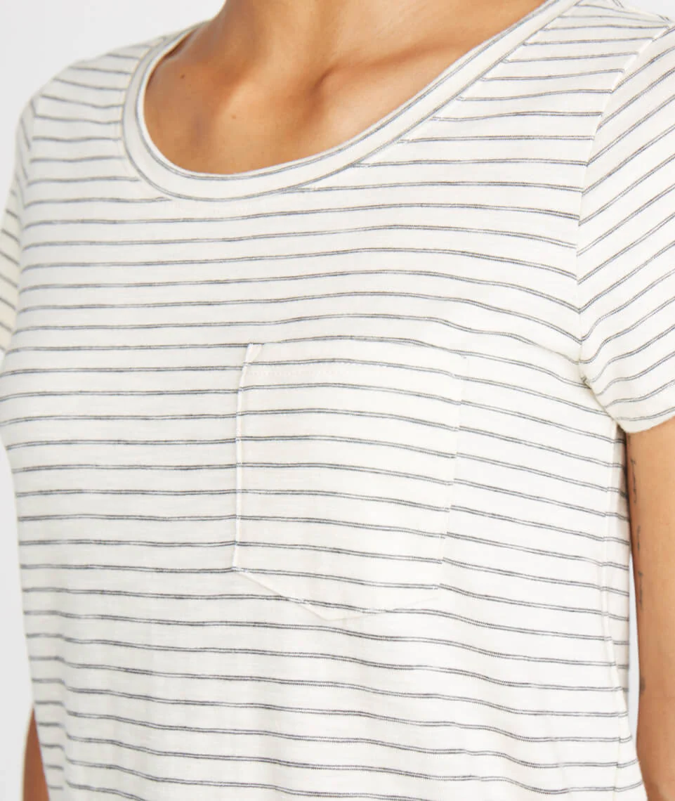 Boyfriend Saddle Tee in Natural