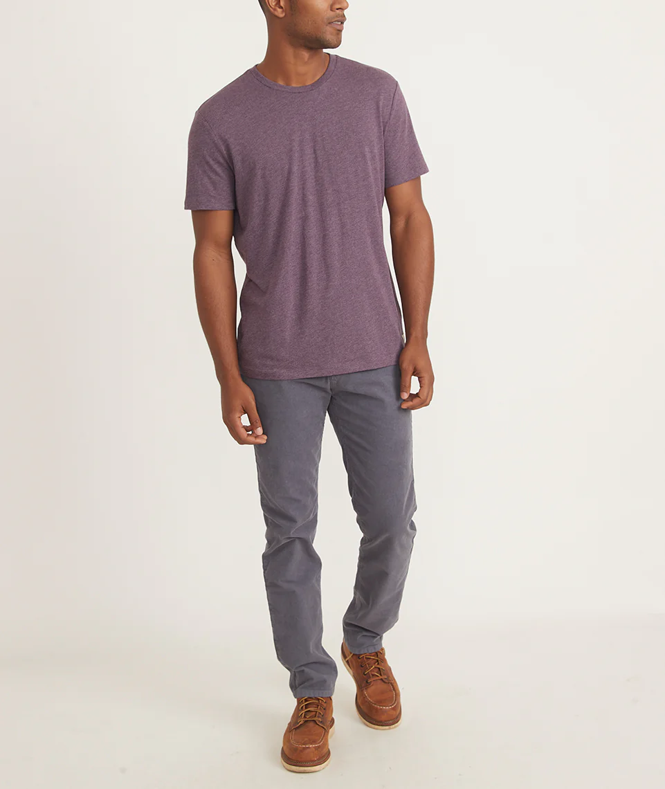 Signature Crew Tee in Heather Purple