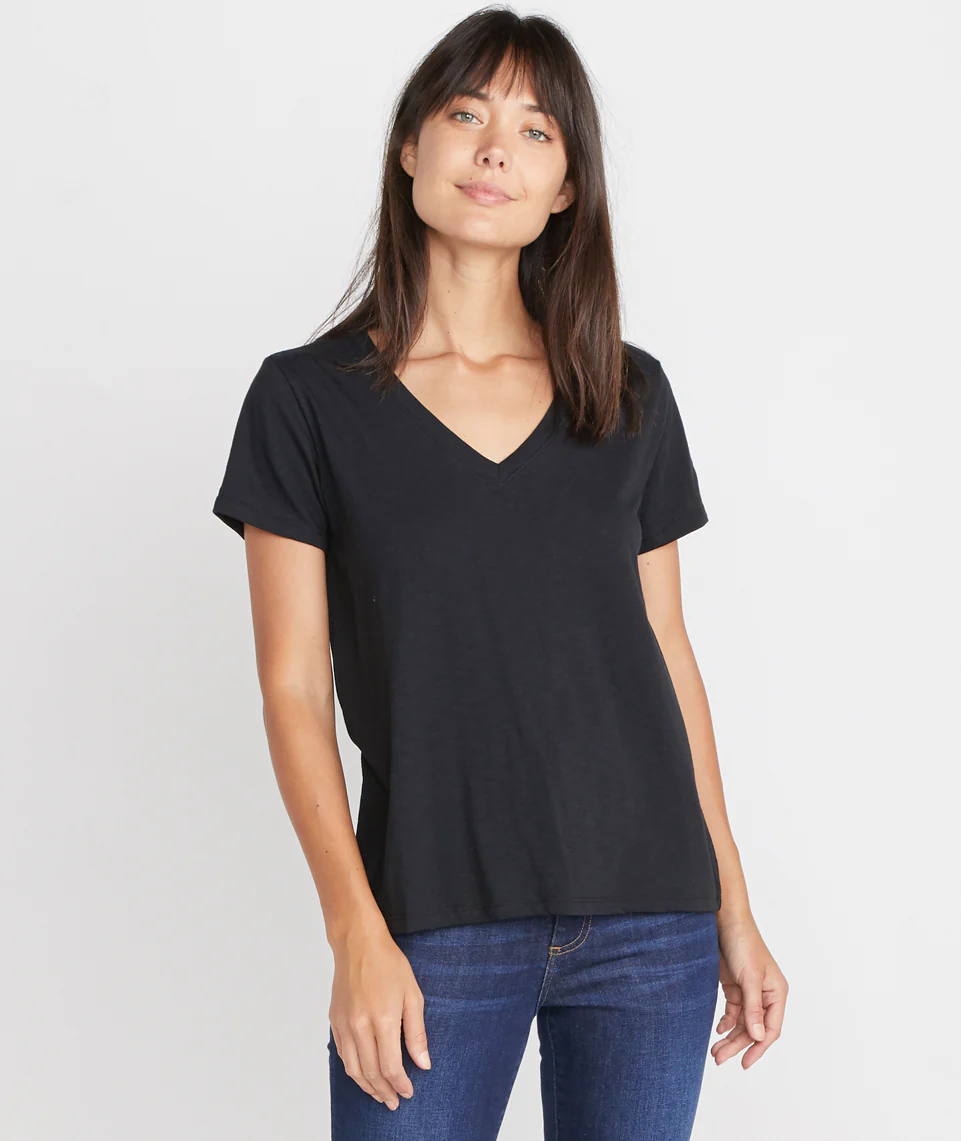 Boyfriend V-Neck -  Black