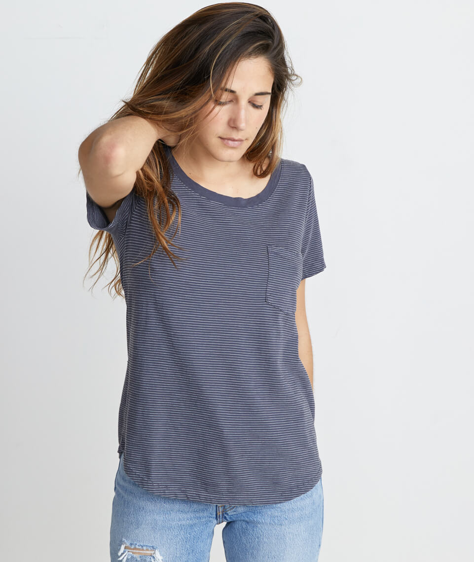 Boyfriend Pocket Tee in Ink