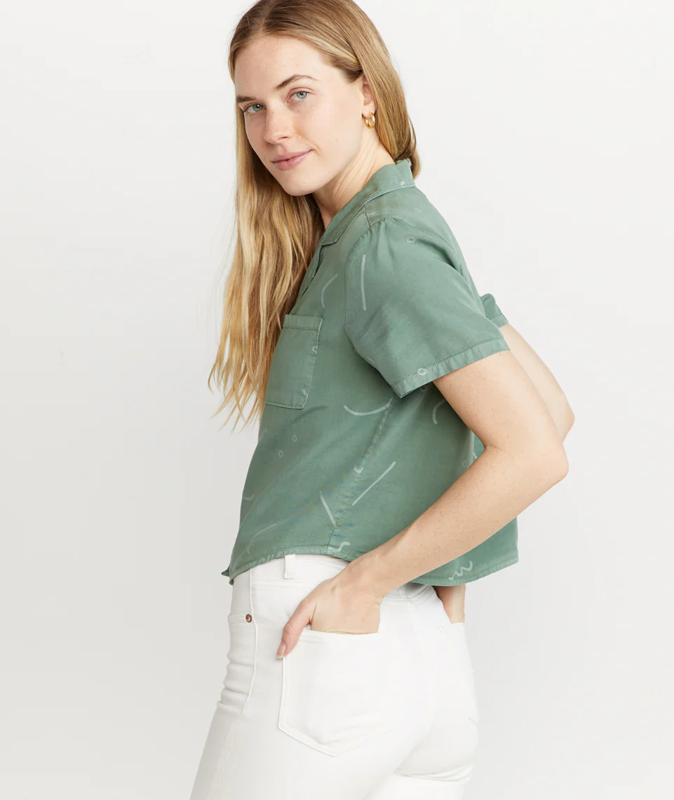 Lucy Button Down in Fiesta Print