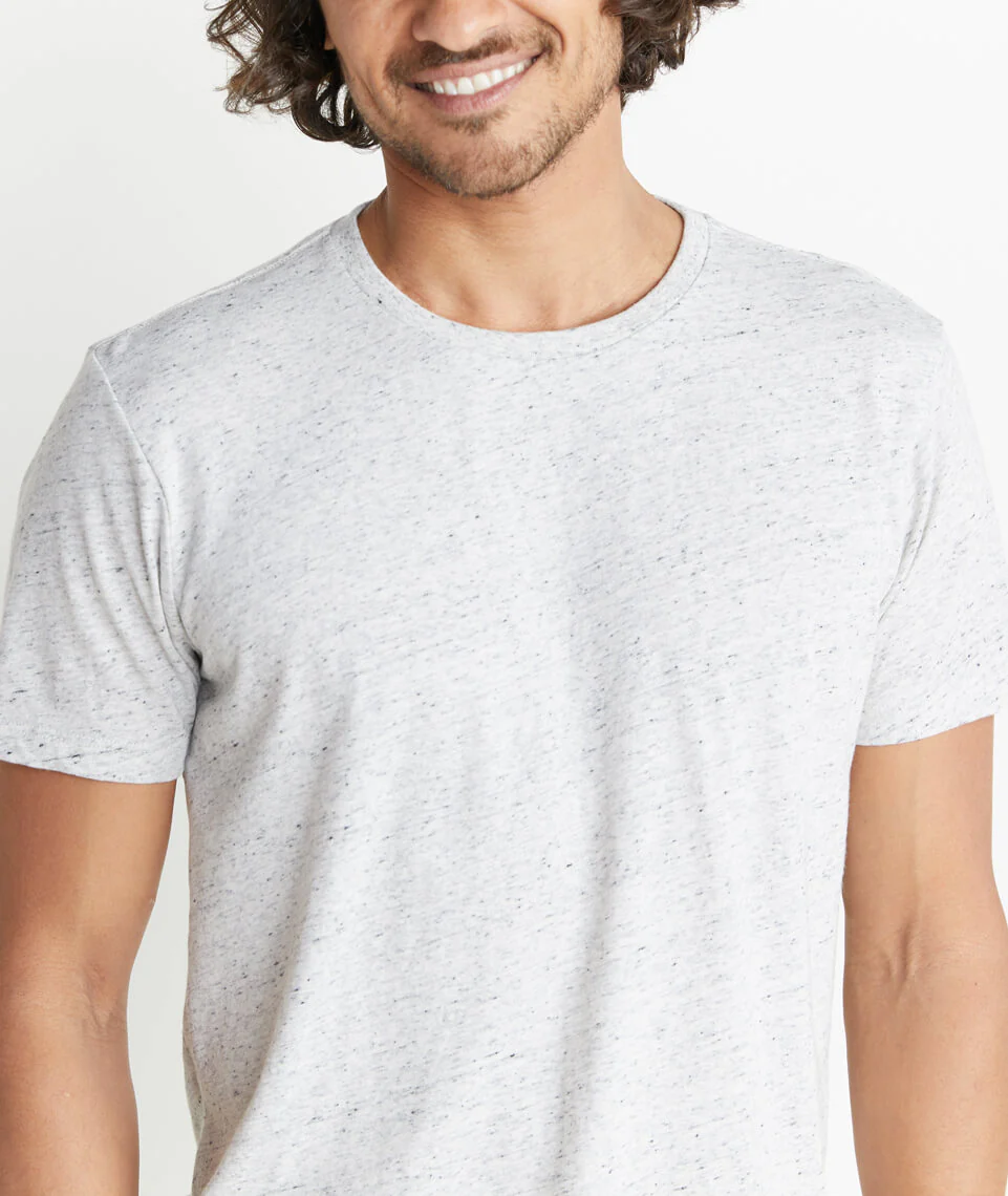 Signature Crewneck in Lt Heather Ash